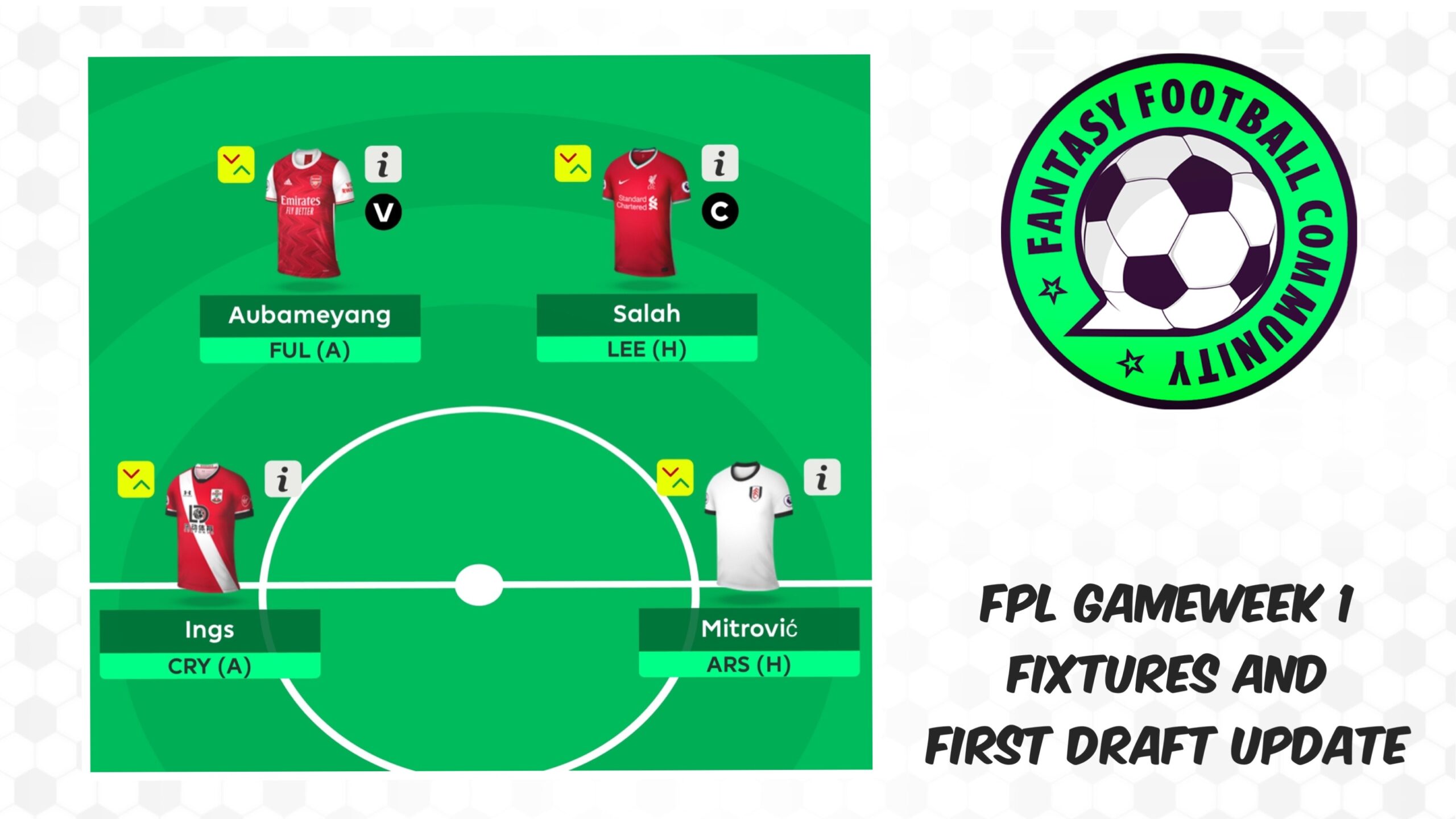 FPL General's Gameweek 1 long-list + current team draft