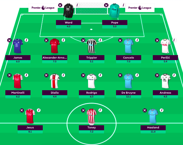 MY NEW FPL DRAFT (JESUS OUT!)  Fantasy Premier League Tips 2023