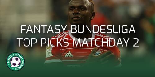 Bundesliga Fantasy Player Rankings for Matchday 2