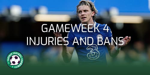 Gameweek 4 Injuries And Bans - Fantasy Football Community