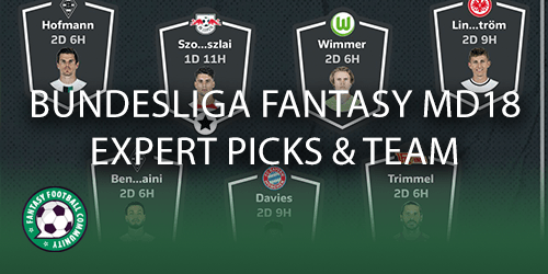 Bundesliga Fantasy Matchday 18 expert picks and team - Fantasy