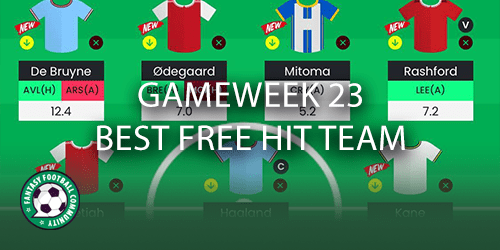 Gameweek 23 best free hit team - Fantasy Football Community