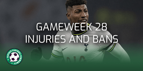 Gameweek 28: Latest Injuries And Bans - Fantasy Football Community