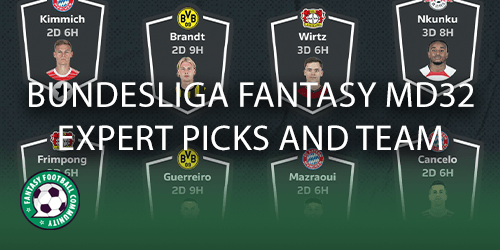 Bundesliga Fantasy Player Rankings for Matchday 32