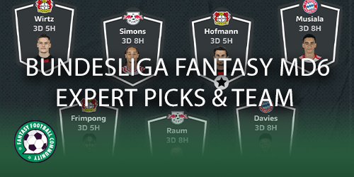 Bundesliga Fantasy Matchday 3 expert picks and team - Fantasy