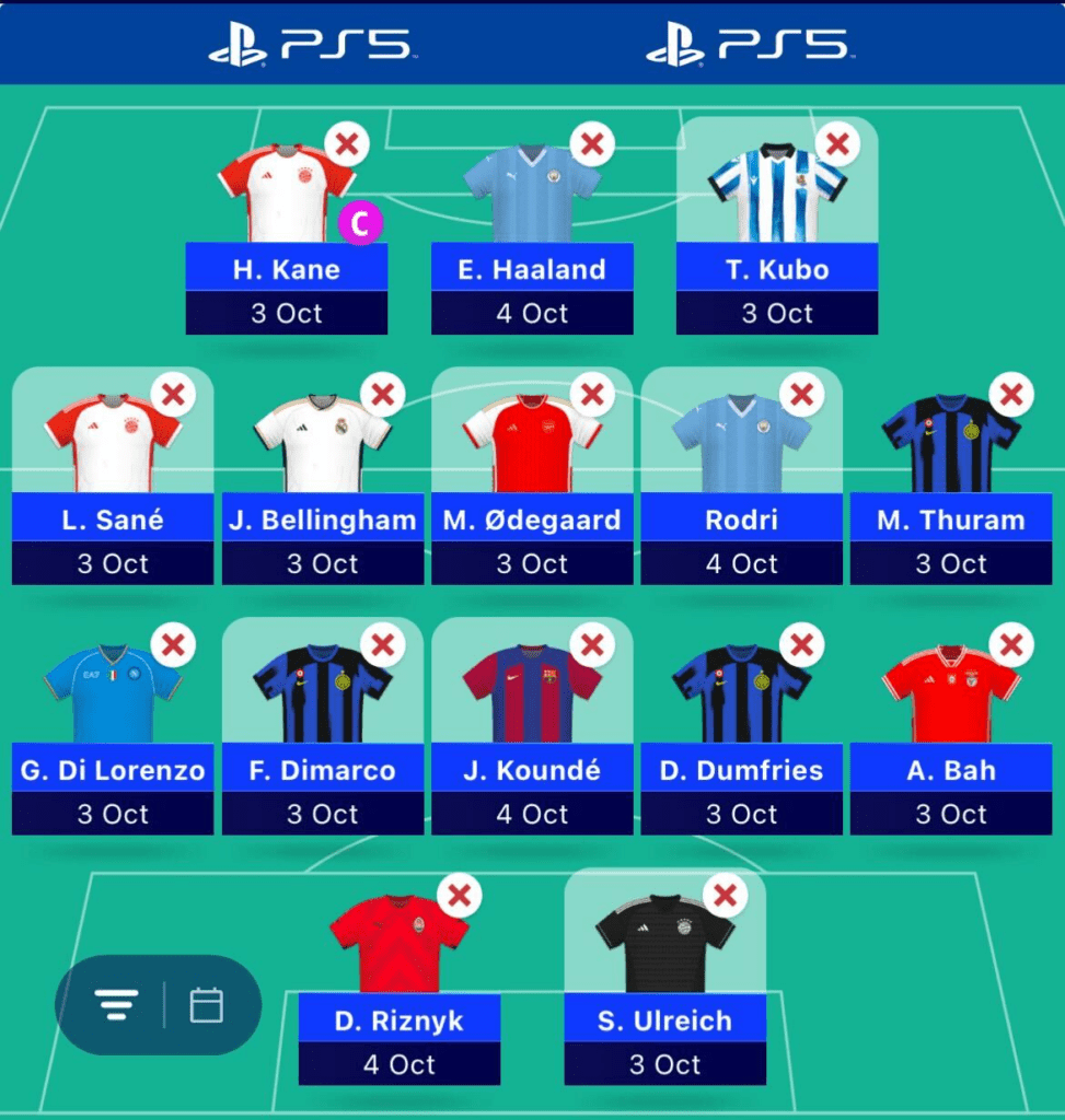 UCL Fantasy Football- Top Picks and Best Wildcard Draft for Matchday 3